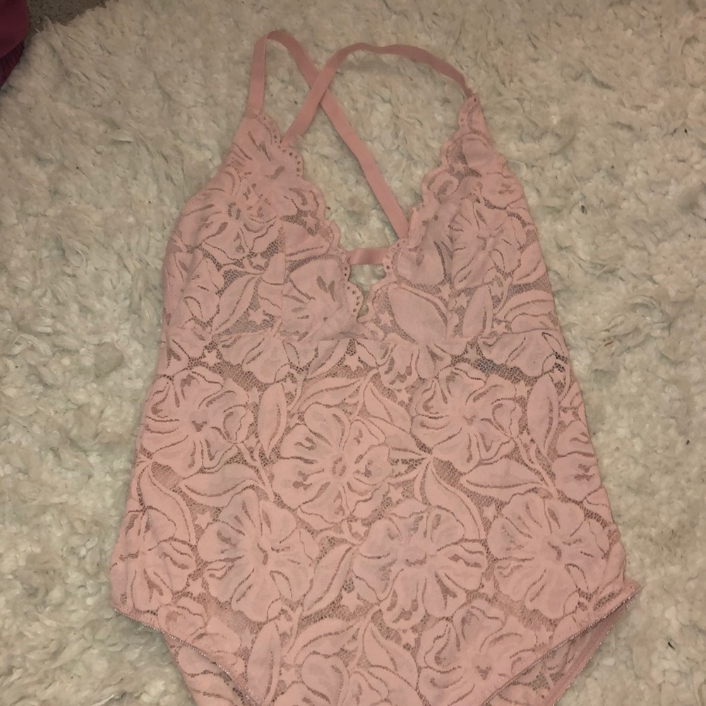 Pink Lace Bodysuit